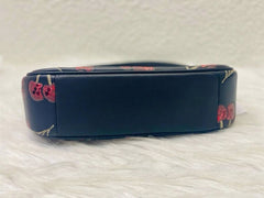 Coach Teri Shoulder Bag with Cherry Print (Black / Navy Multi