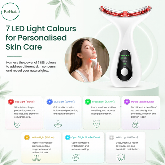 7-in-1 Face & Neck LED Light Sculpting EMS Microcurrent & Thermal Contour Beauty Device