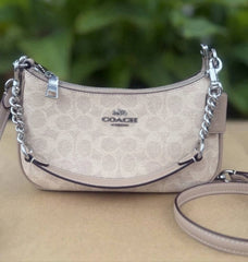 Coach Teri Shoulder Bag in Signature Canvas Light Khaki