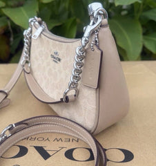 Coach Teri Shoulder Bag in Signature Canvas Light Khaki