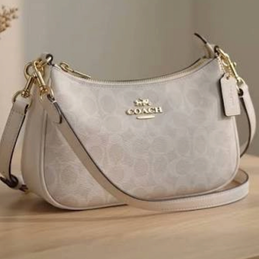 Coach Teri Shoulder Bag in Signature Canvas Light Khaki