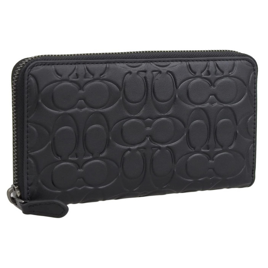 Coach CE551 Men's Wallet, Long Wallet, Outlet, Zipper, Leather, Signature