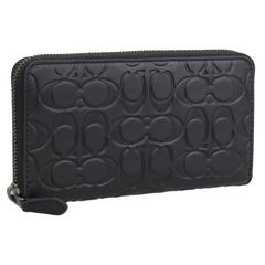 Coach CE551 Men's Wallet, Long Wallet, Outlet, Zipper, Leather, Signature