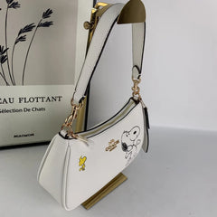 Coach CBJ76 Peanuts Leather Teri Shoulder Bag With Snoopy Crossbody Purse