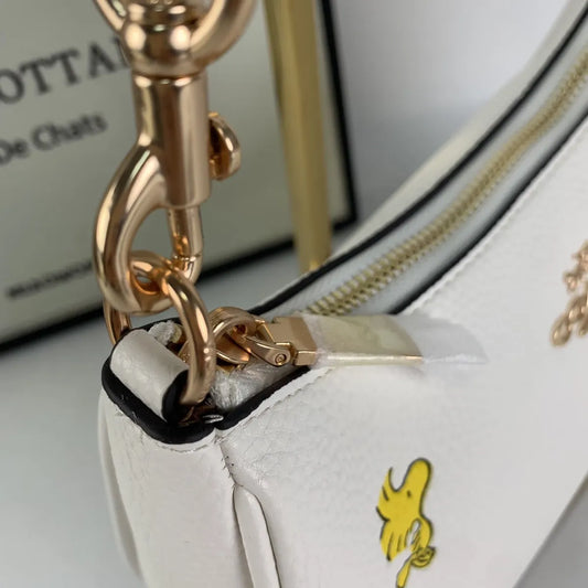 Coach CBJ76 Peanuts Leather Teri Shoulder Bag With Snoopy Crossbody Purse