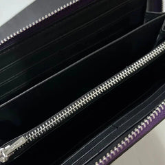 COACH Long Round Zip Wallet with Strap Purple Signature C4452 outlet F/S New US!