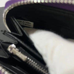 COACH Long Round Zip Wallet with Strap Purple Signature C4452 outlet F/S New US!