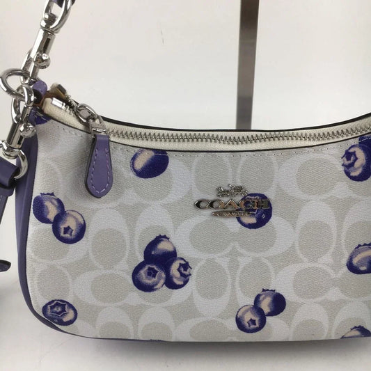Coach Teri 2-Way Shoulder Bag Signature Canvas Blueberry Print CR292